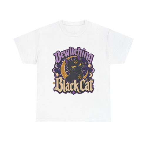 Black Cat Magic T-Shirt - Mystical Design Delight