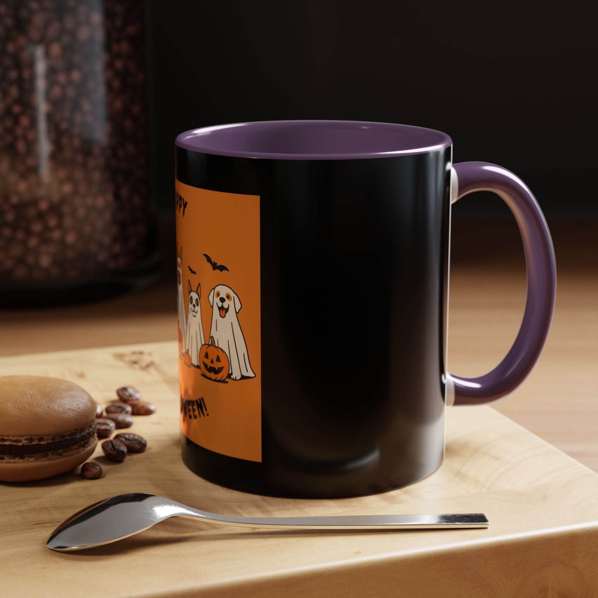Halloween Ghosts Coffee Mug, Spooky Mug, Autumn Drinkware, Trick or Treat Gift, Holiday Coffee Cup