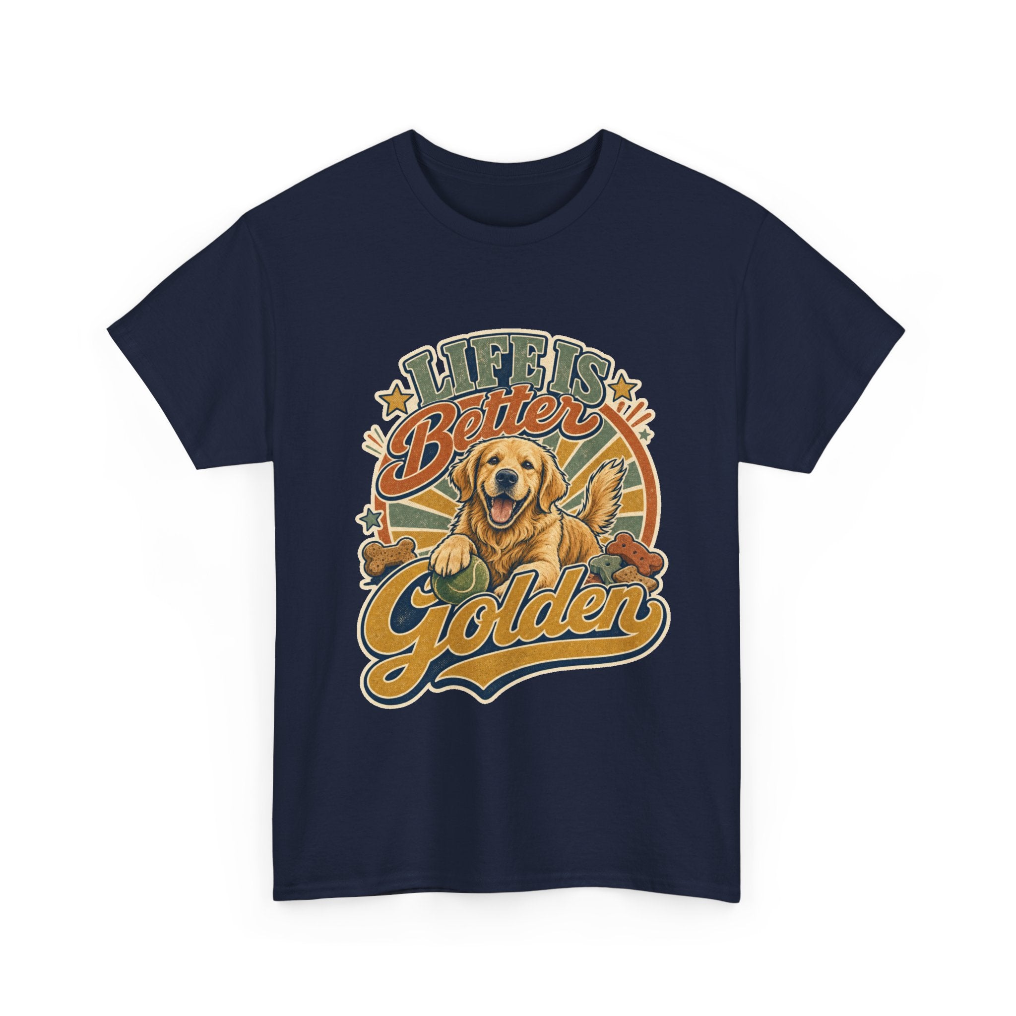 Golden Retriever Design T-shirt - Playful Joy
