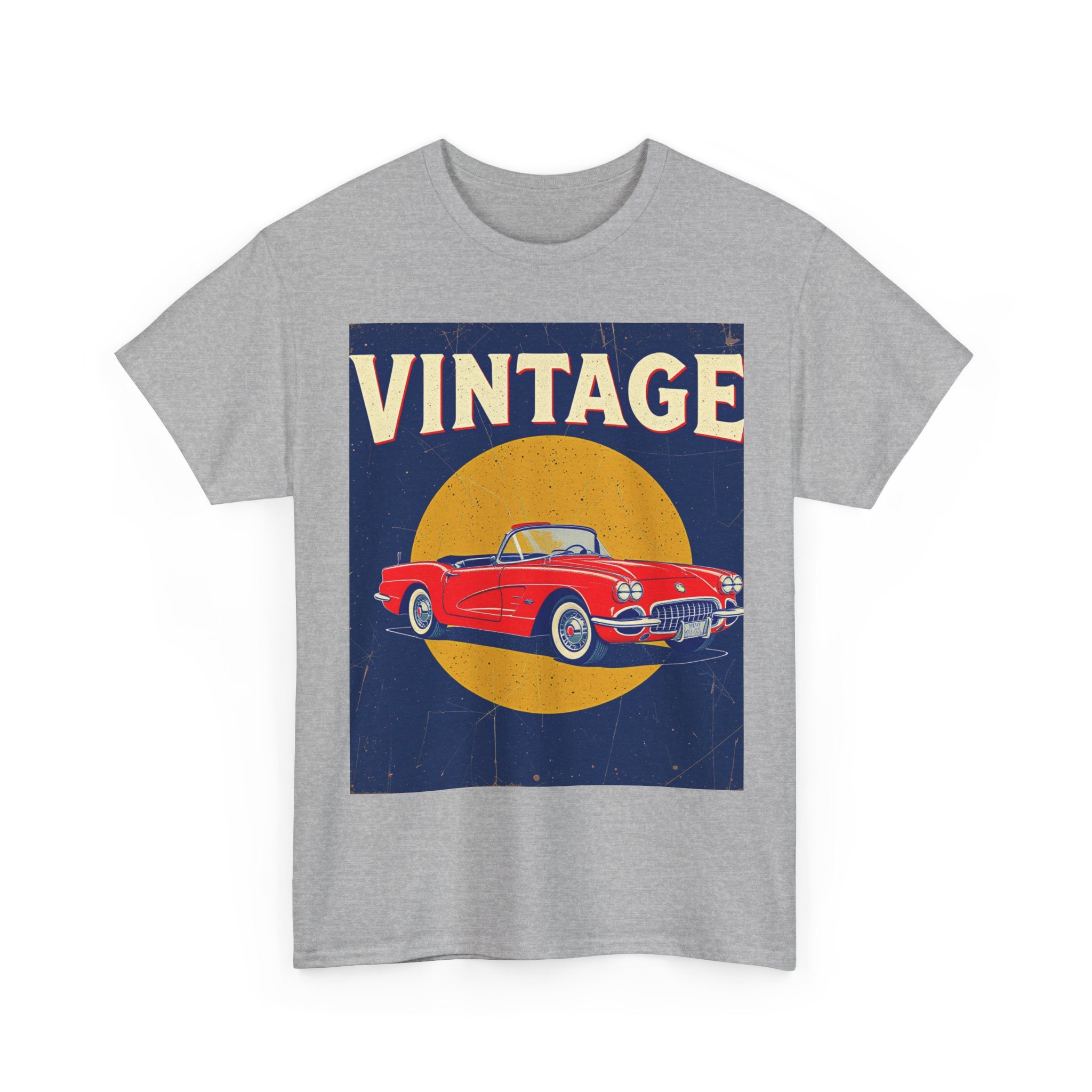 Vintage Car Graphic Tee, Retro Car Oldtimer Muscle Car Style