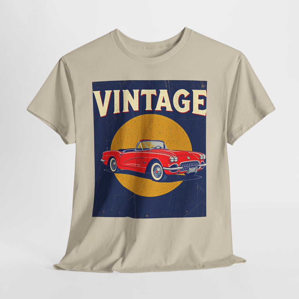 Vintage Car Graphic Tee, Retro Car Oldtimer Muscle Car Style