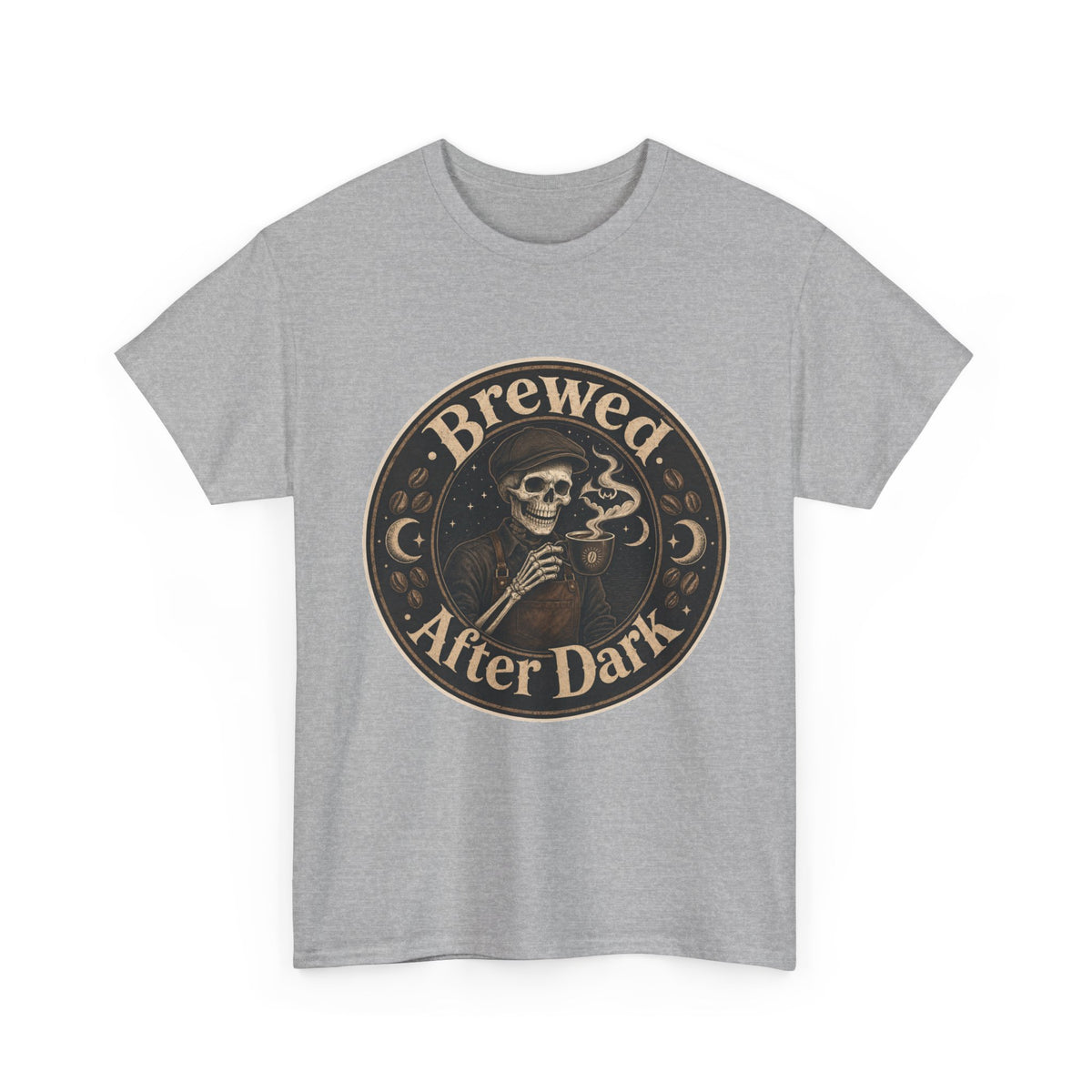 Grinning Skeleton Barista T-Shirt – unisex t-shirt by PrintMyDream