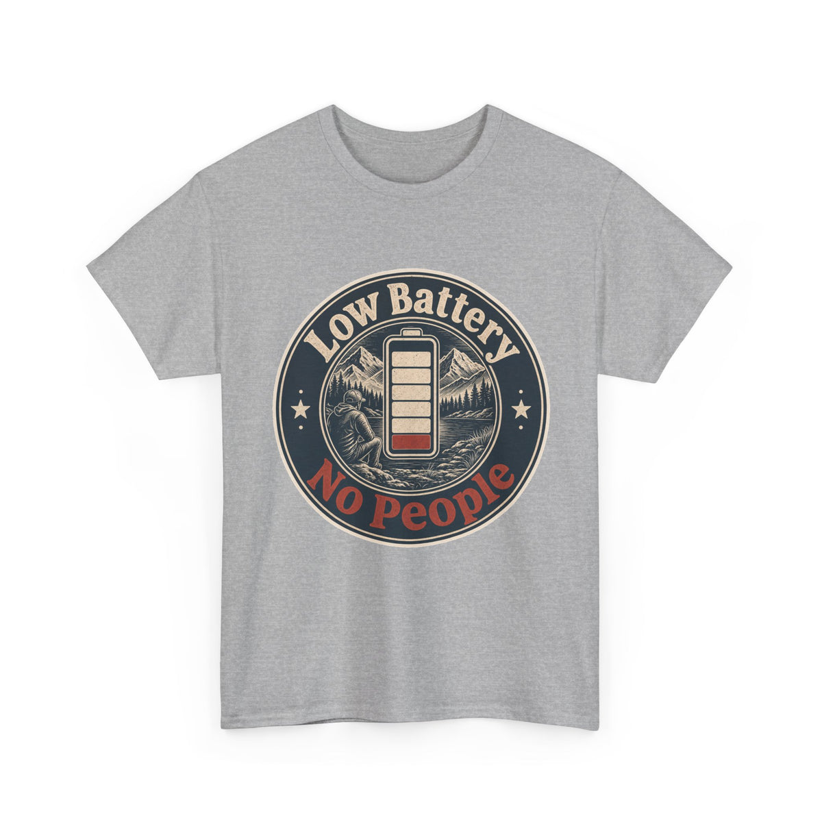 Social Battery Empty T-Shirt – unisex t-shirt by PrintMyDream