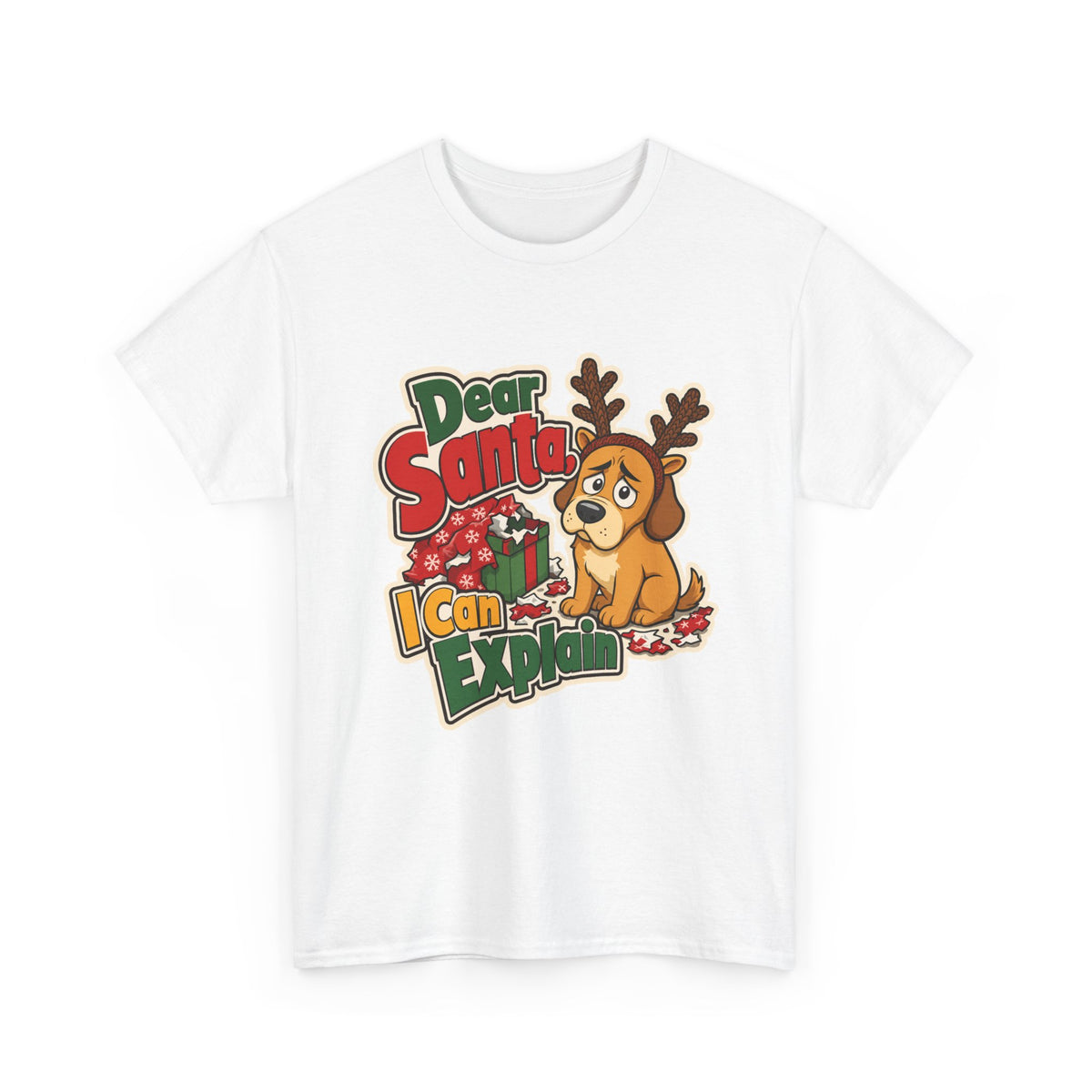 Guilty Dog Christmas T-Shirt – unisex t-shirt by PrintMyDream