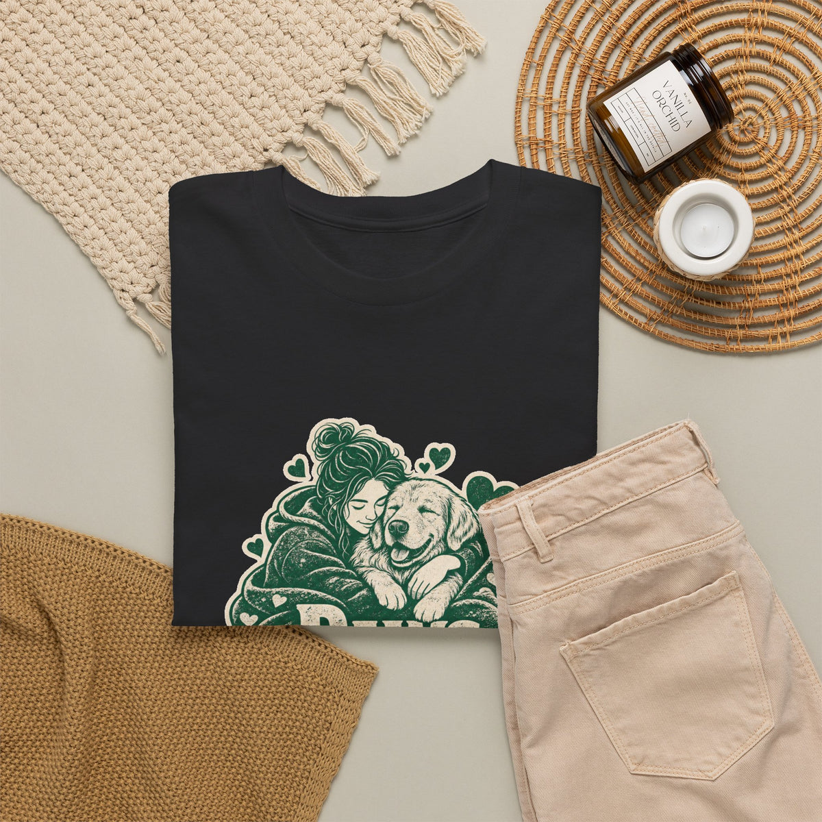 Golden Retriever Cuddles T-Shirt – unisex t-shirt by PrintMyDream