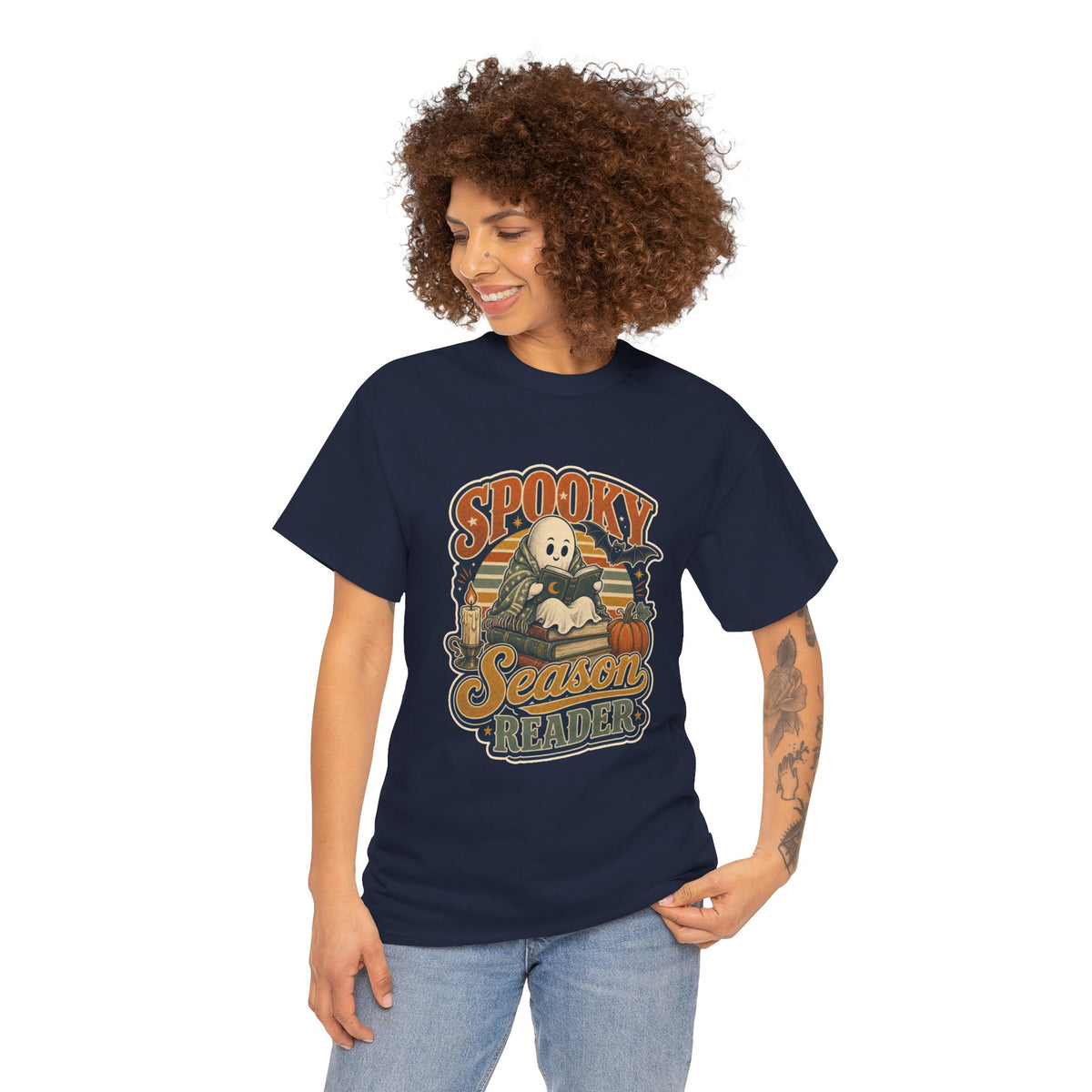 Spooky Season Reader T-Shirt – unisex t-shirt by PrintMyDream