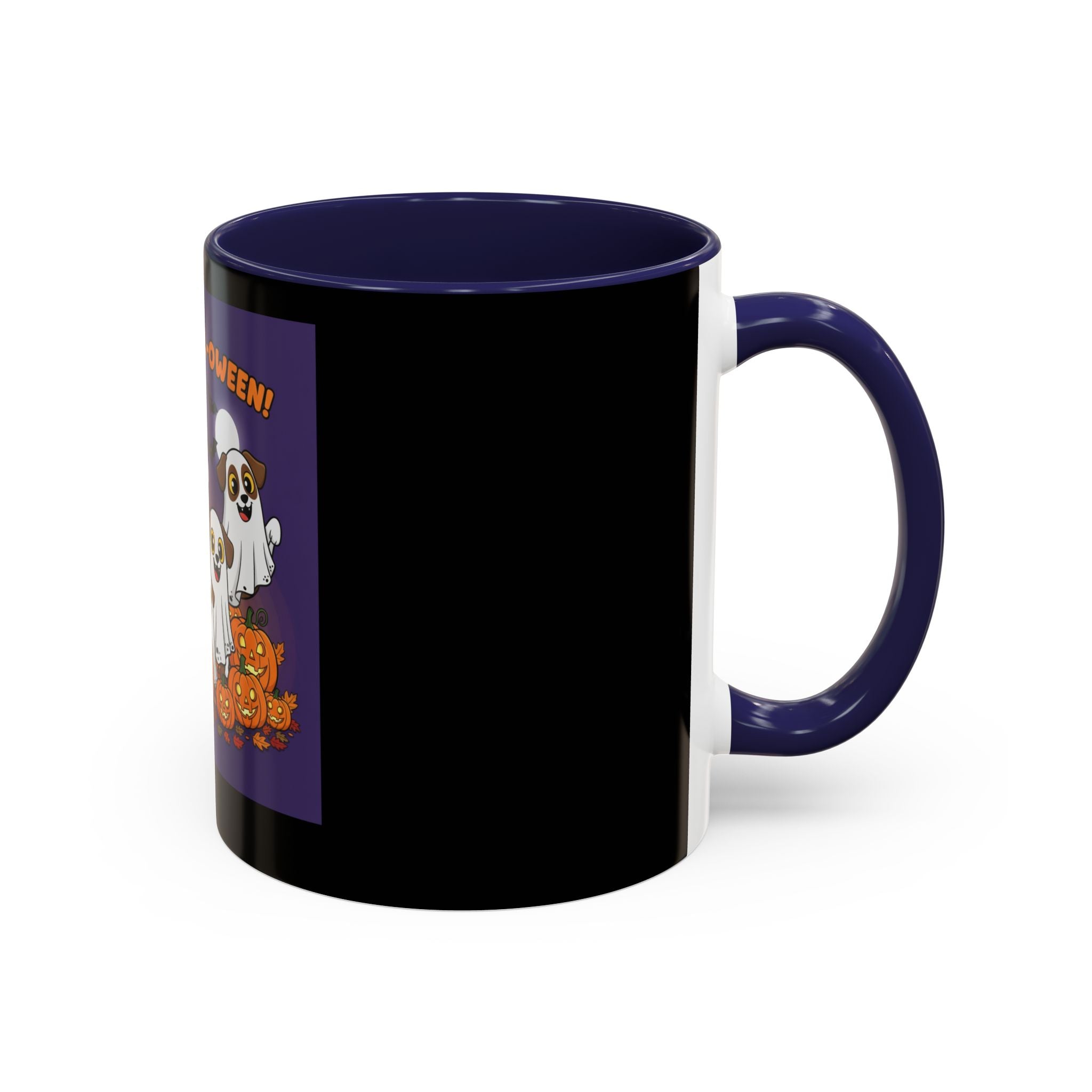 Halloween Coffee Mug with Cute Ghosts, Fun Mug for Halloween Decor, Gift for Dog Lovers, Spooky Season Essential, Pet-Themed Mug