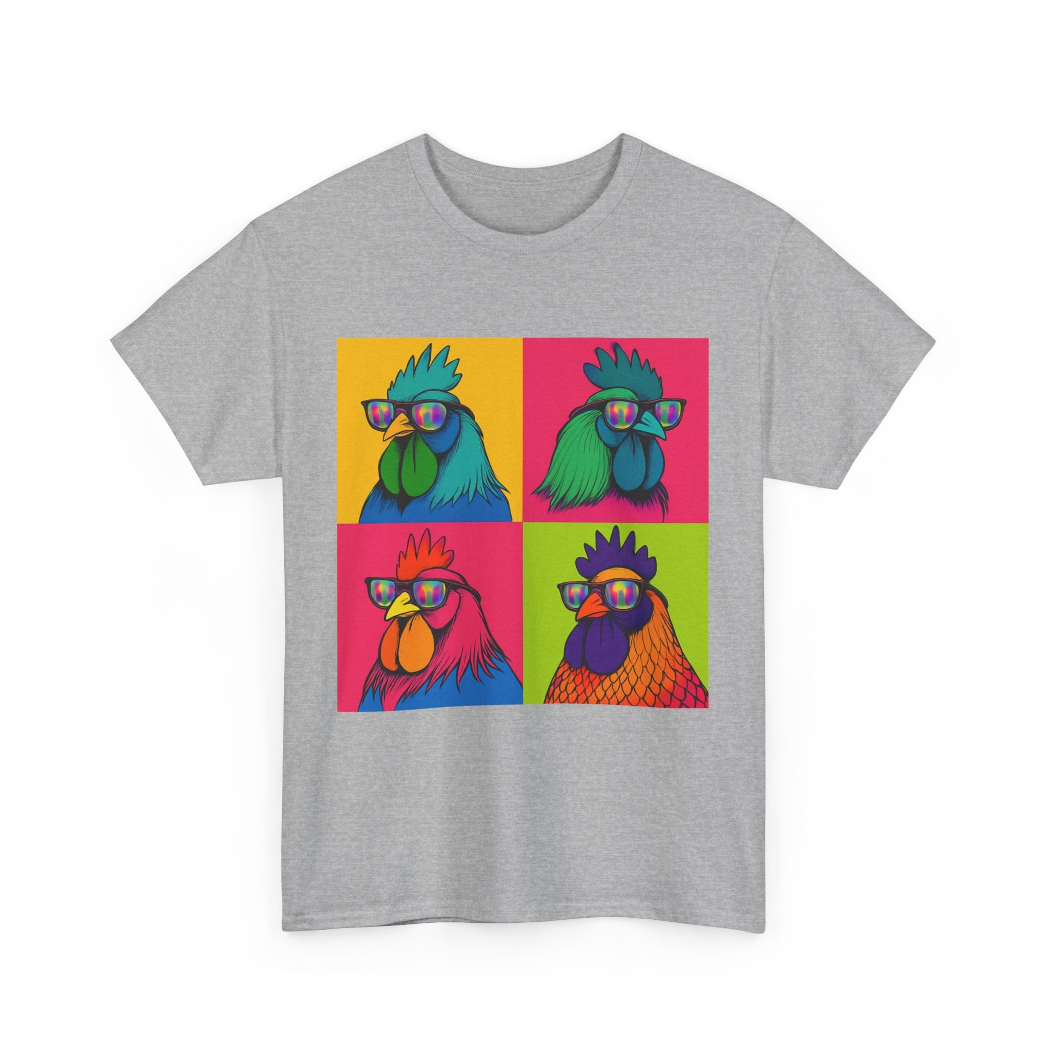 Hipster Chicken with Sunglasses, Funny Meme Art, Trendy Animal Tee, Perfect Gift for Pet Lovers, Unique Streetwear