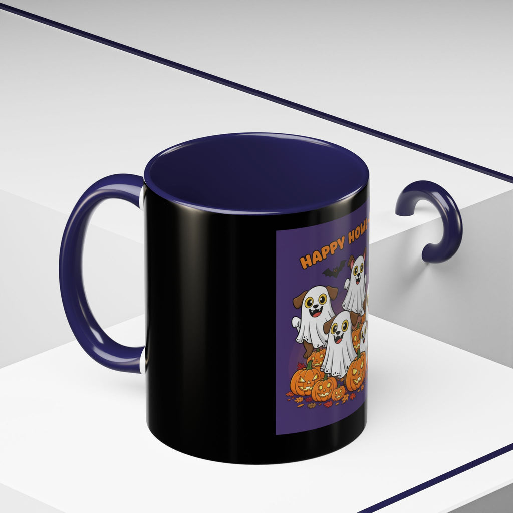 Halloween Coffee Mug with Cute Ghosts, Fun Mug for Halloween Decor, Gift for Dog Lovers, Spooky Season Essential, Pet-Themed Mug
