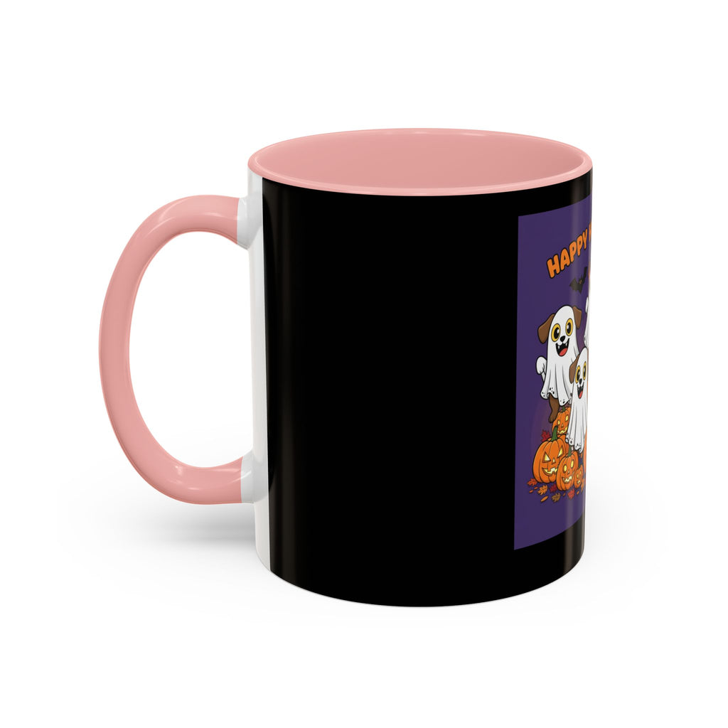 Halloween Coffee Mug with Cute Ghosts, Fun Mug for Halloween Decor, Gift for Dog Lovers, Spooky Season Essential, Pet-Themed Mug