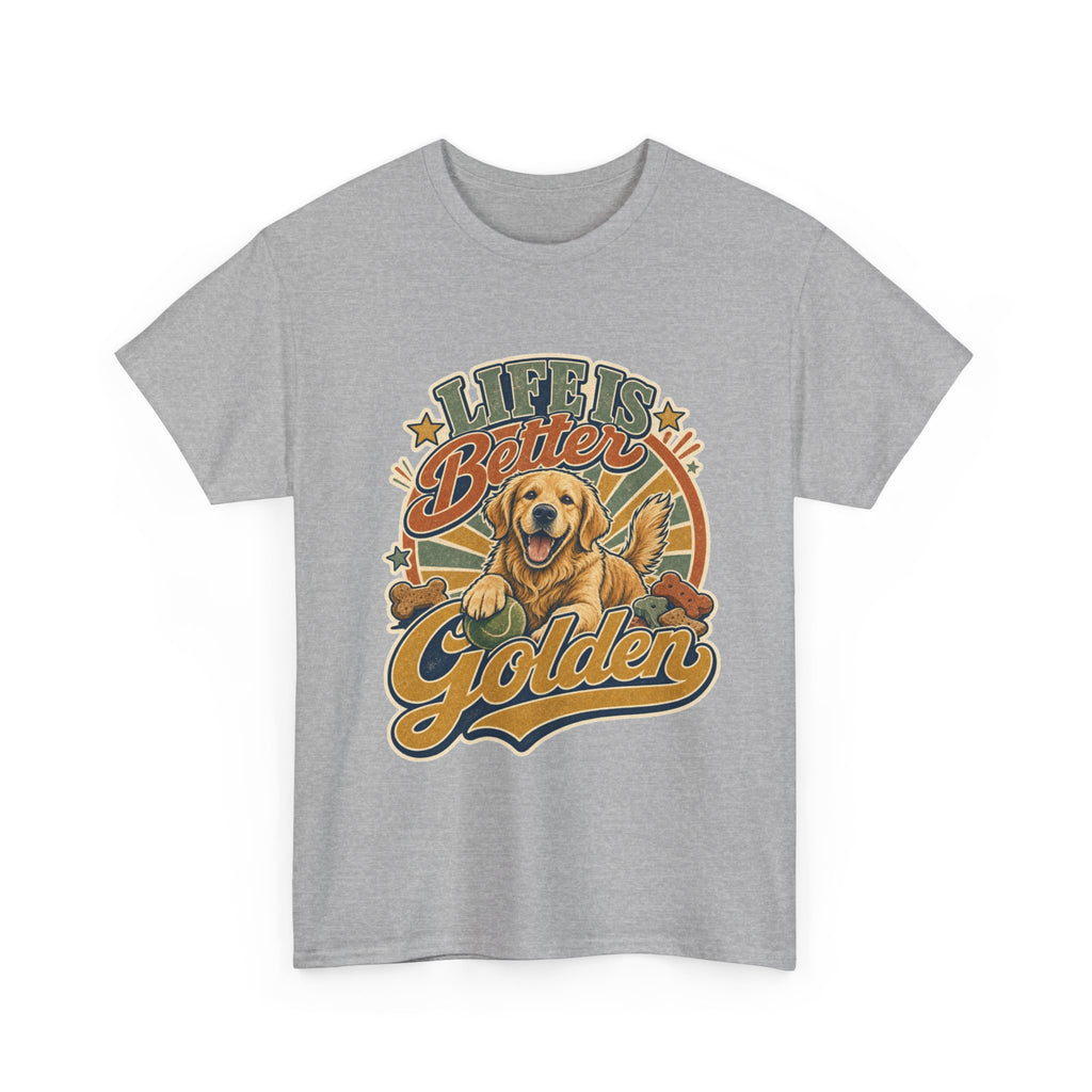 Golden Retriever Design T-shirt - Playful Joy