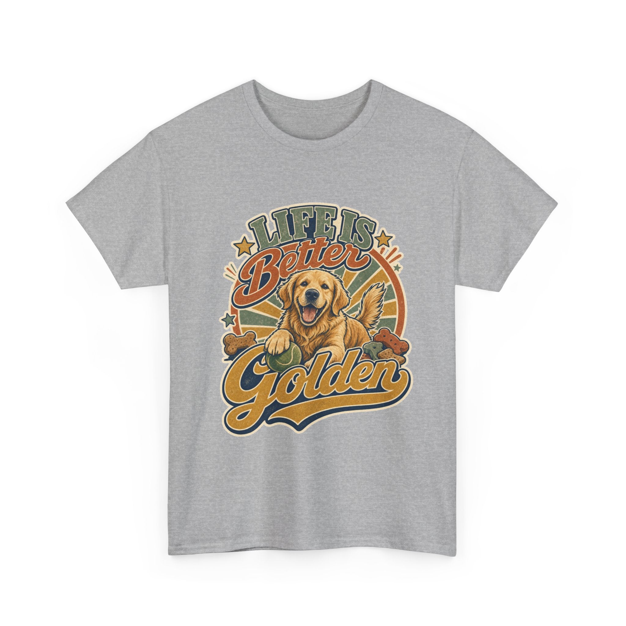 Golden Retriever Design T-shirt - Playful Joy