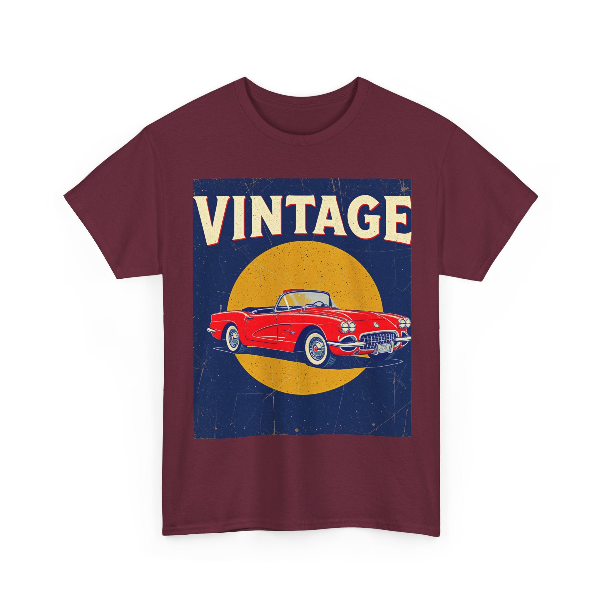 Vintage Car Graphic Tee, Retro Car Oldtimer Muscle Car Style