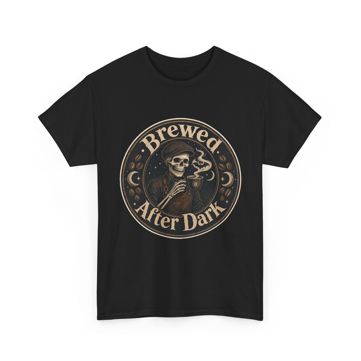Grinning Skeleton Barista T-Shirt – unisex t-shirt by PrintMyDream