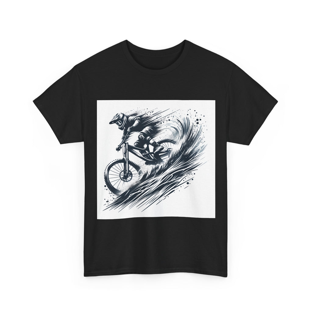 Mountain Bike Drop - Adrenaline-fueled downhill rider
