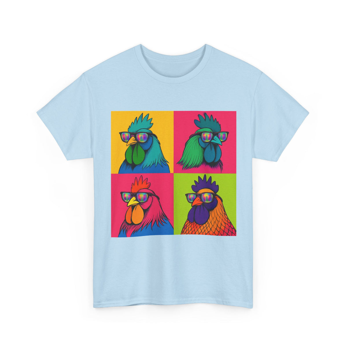 Cool Chicken Sunglasses T-Shirt, Funny Rooster Graphic Tee, Farm Humor Gift for Chicken Lovers
