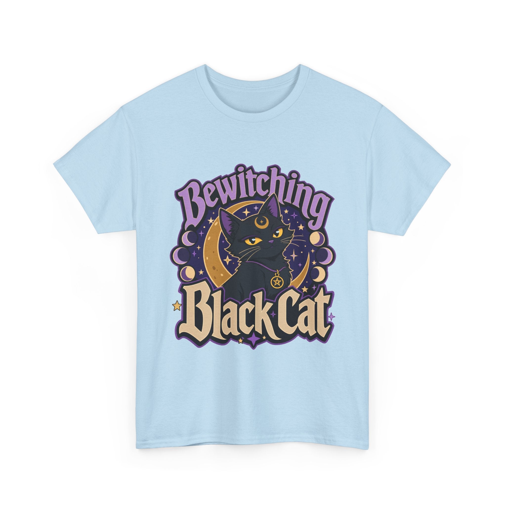 Black Cat Magic T-Shirt - Mystical Design Delight