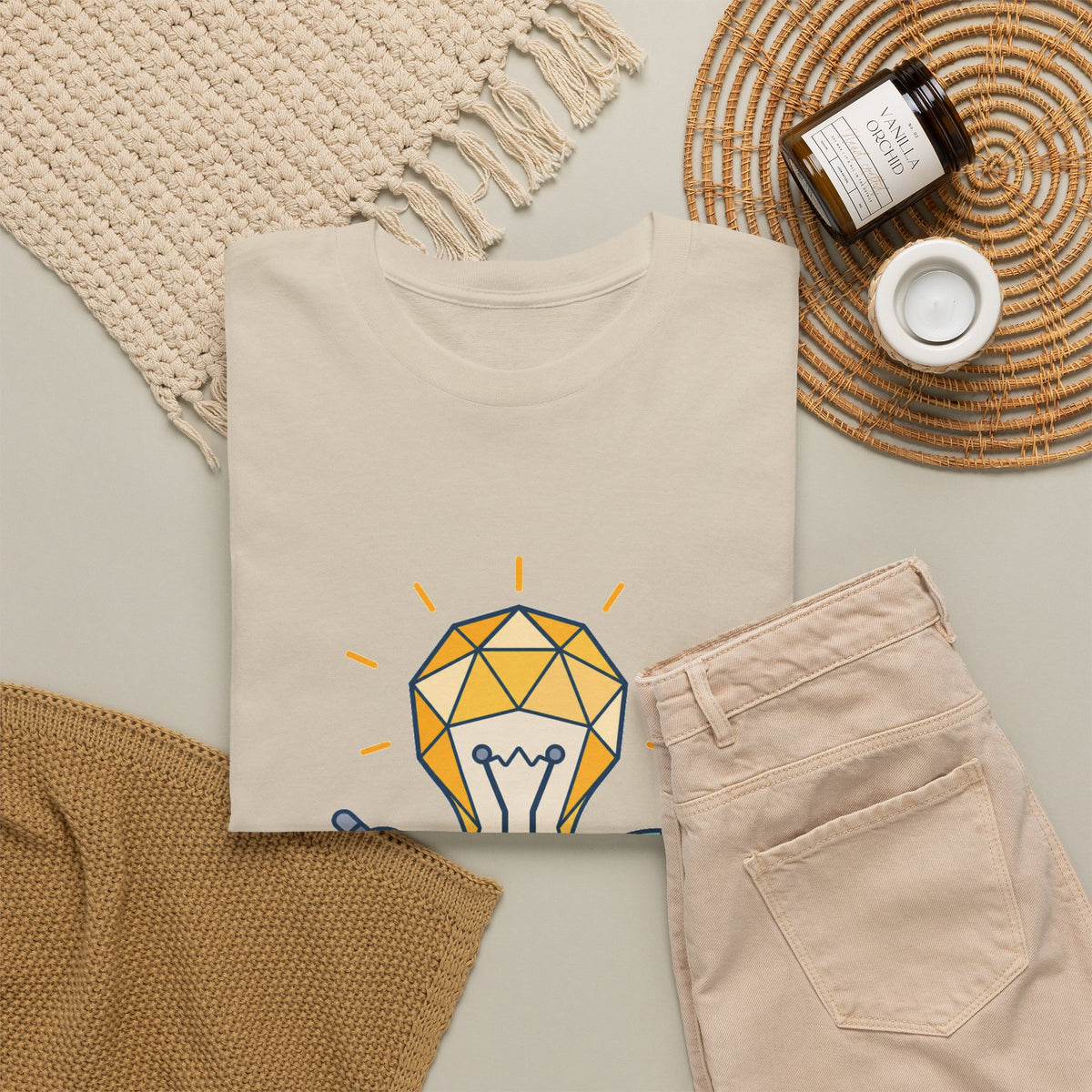 Lightbulb Math Tools T-Shirt – unisex t-shirt by PrintMyDream