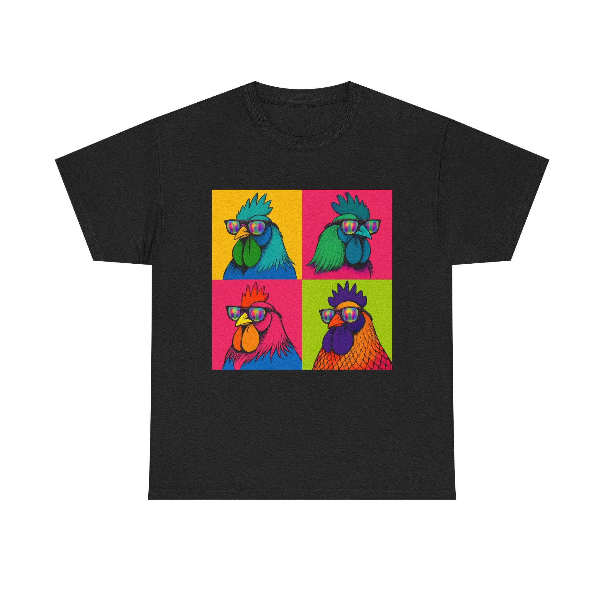 Hipster Chicken with Sunglasses, Funny Meme Art, Trendy Animal Tee, Perfect Gift for Pet Lovers, Unique Streetwear