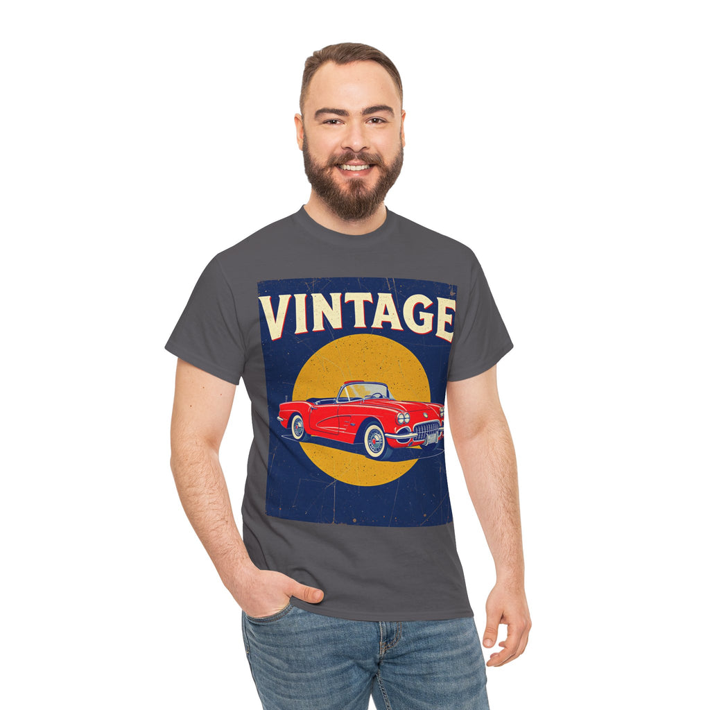 Vintage Car Graphic Tee, Retro Car Oldtimer Muscle Car Style