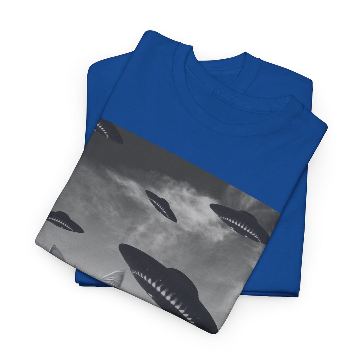 Selfie Cat Alien Invasion T-Shirt – unisex t-shirt by PrintMyDream
