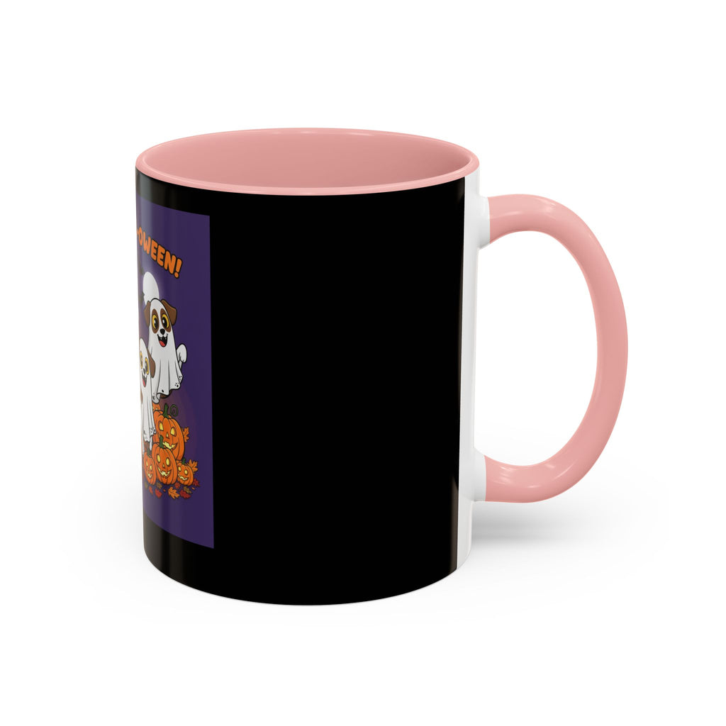 Halloween Coffee Mug with Cute Ghosts, Fun Mug for Halloween Decor, Gift for Dog Lovers, Spooky Season Essential, Pet-Themed Mug