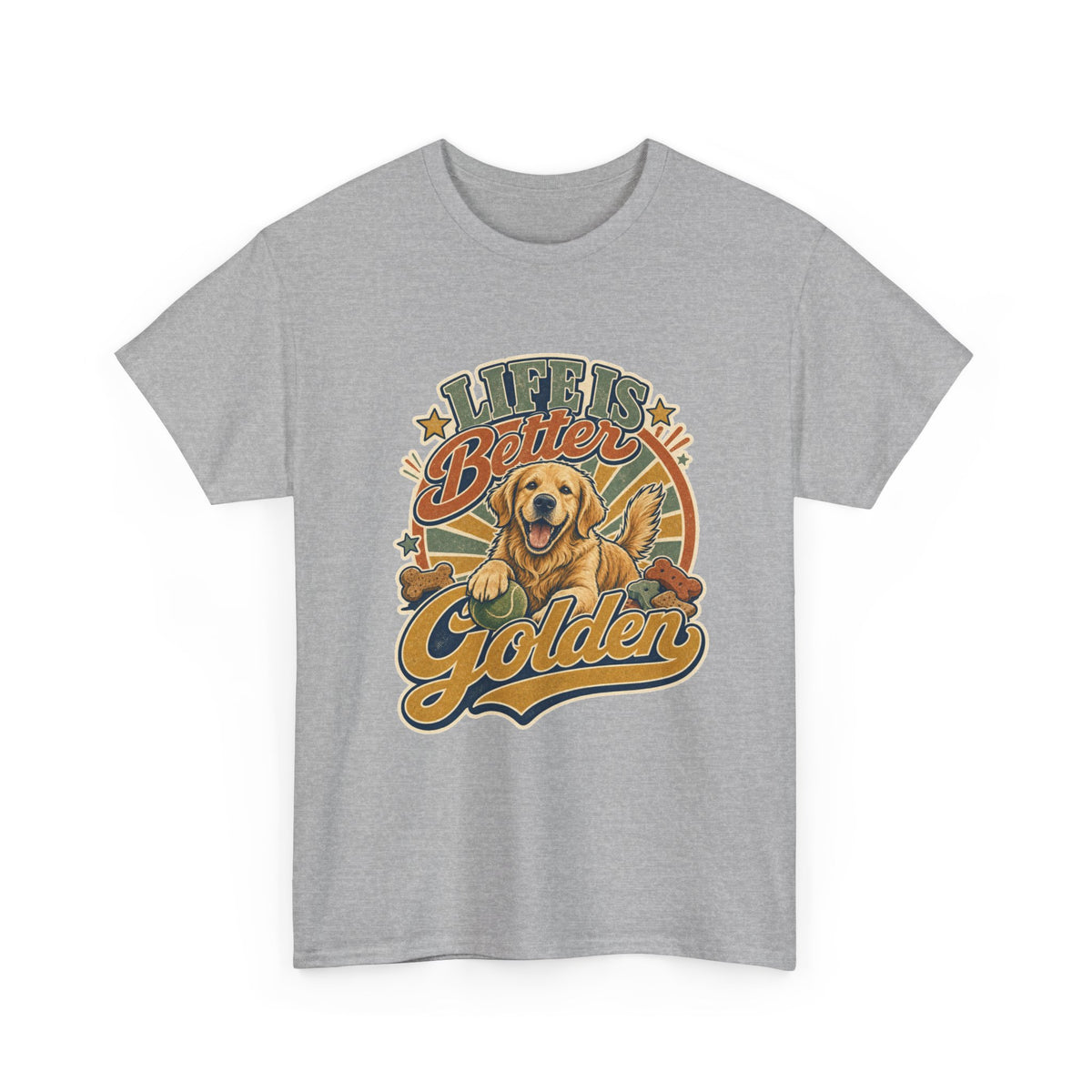 Life Is Better Golden T-Shirt – unisex t-shirt by PrintMyDream