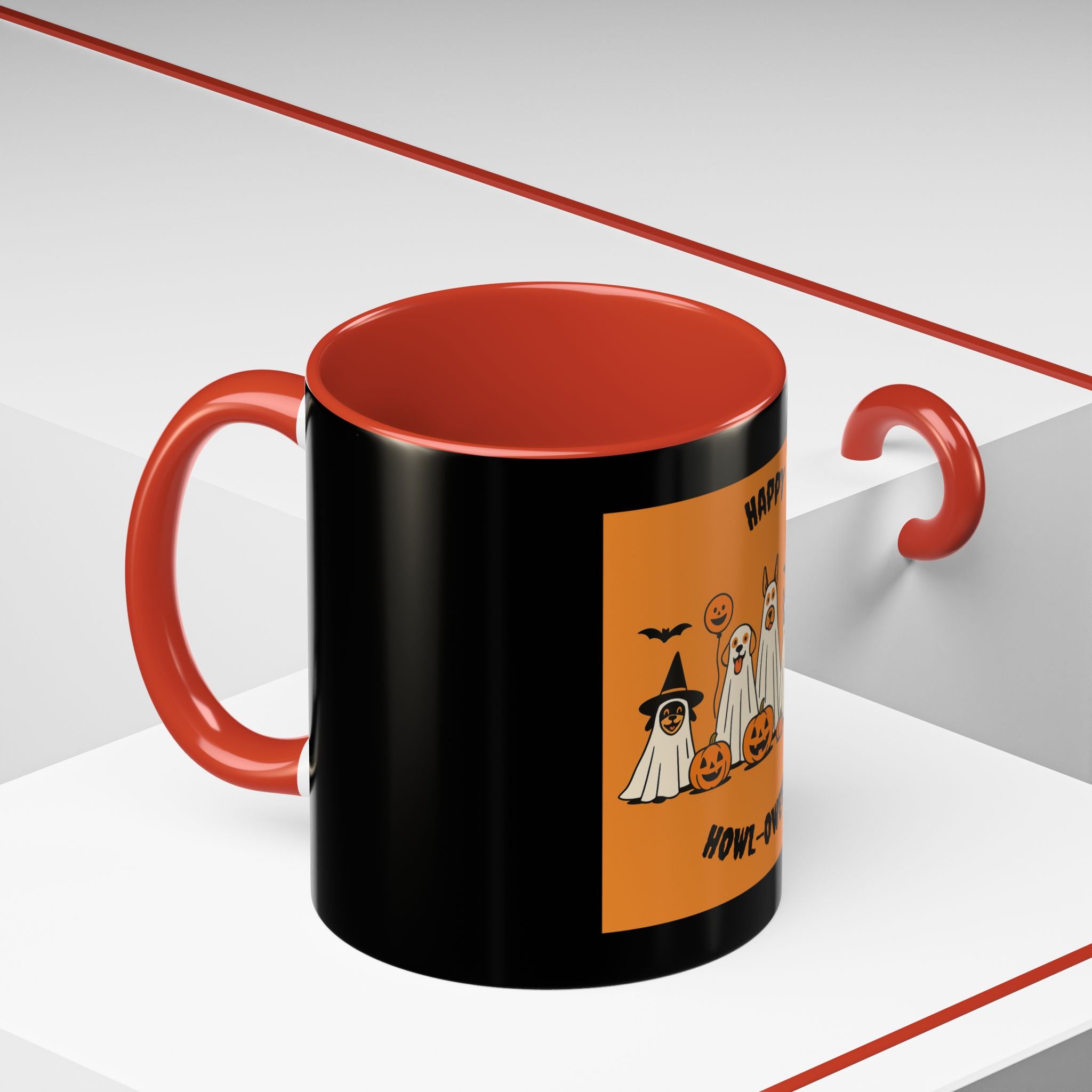 Halloween Ghosts Coffee Mug, Spooky Mug, Autumn Drinkware, Trick or Treat Gift, Holiday Coffee Cup