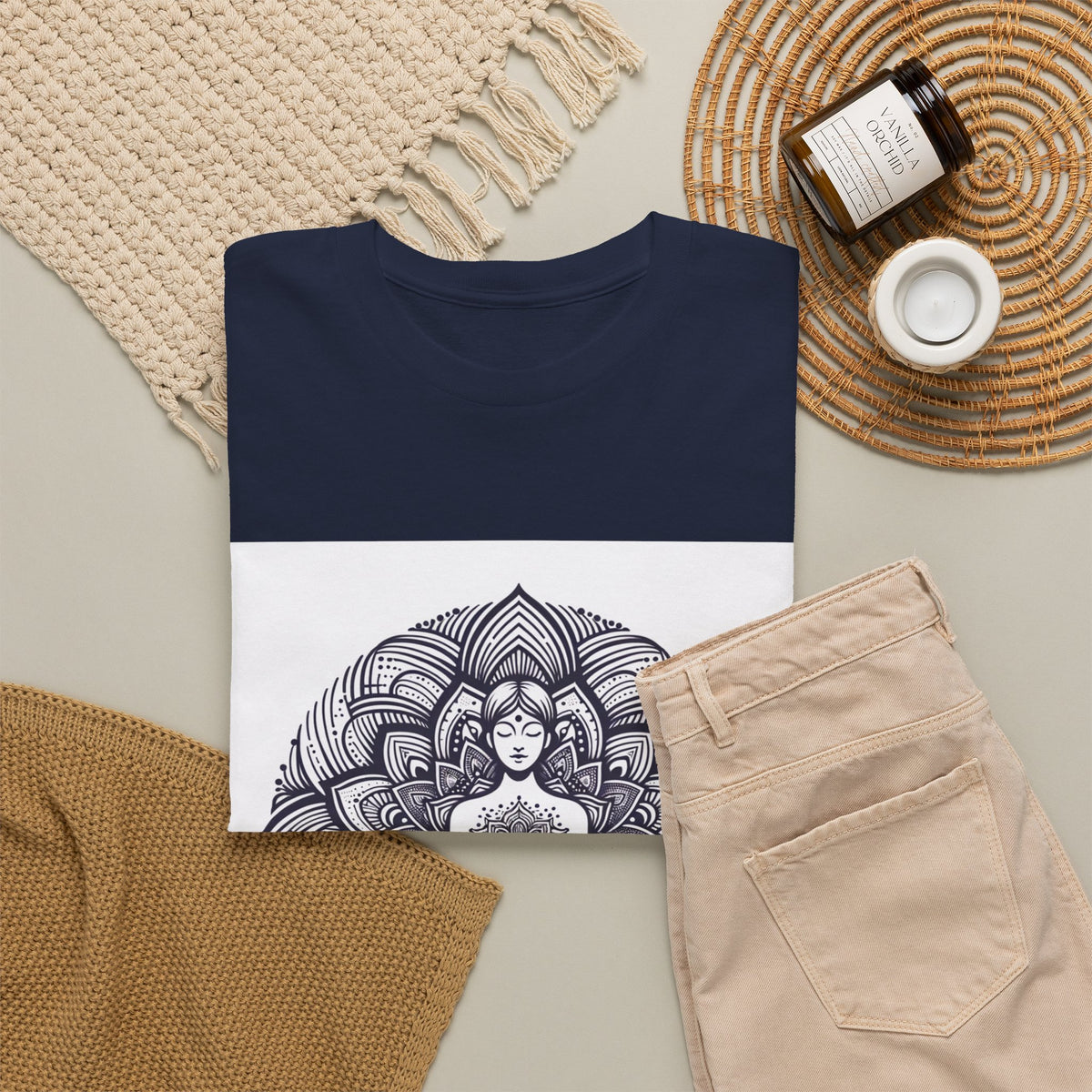 Meditating Lotus Mandala T-Shirt – unisex t-shirt by PrintMyDream