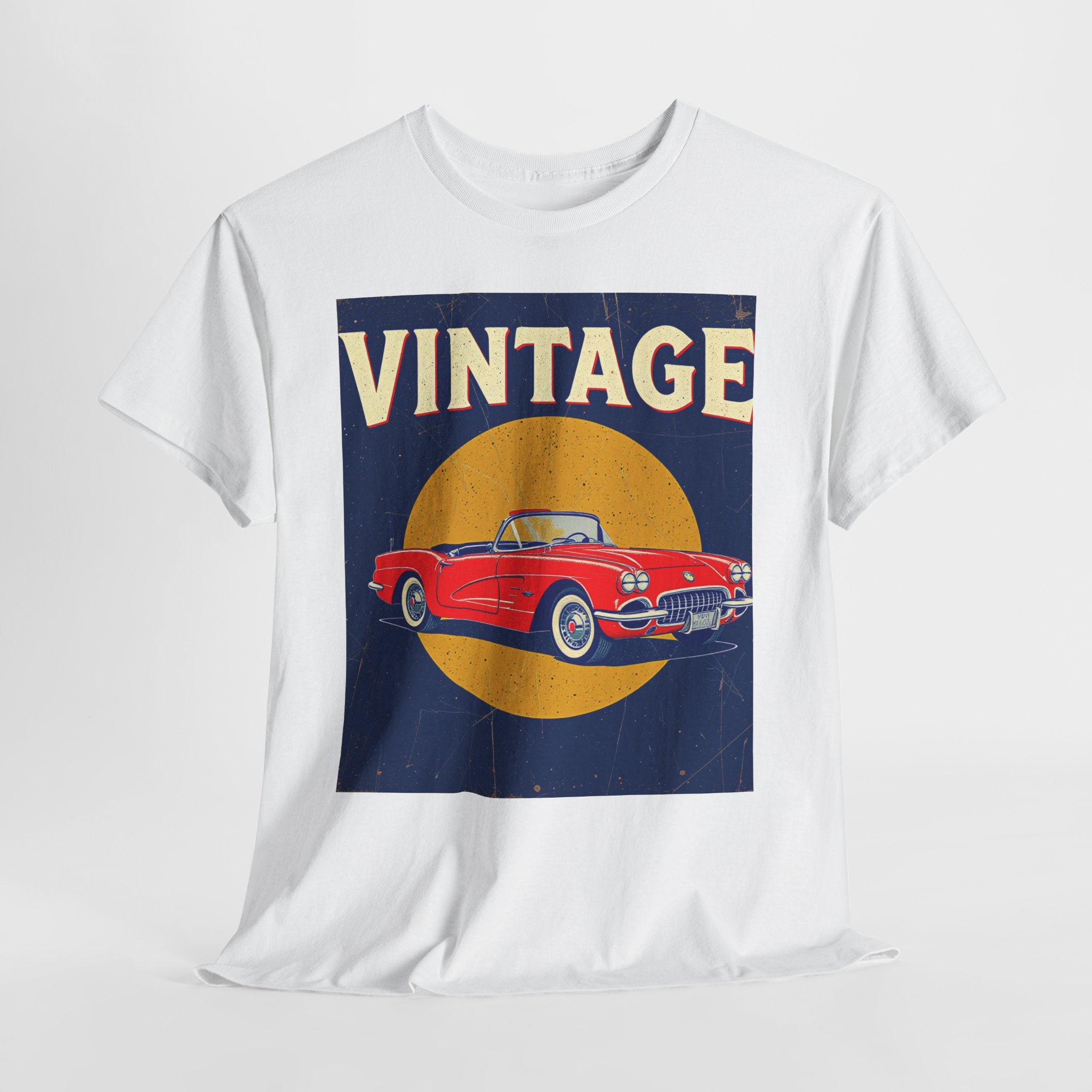 Vintage Car Graphic Tee, Retro Car Oldtimer Muscle Car Style