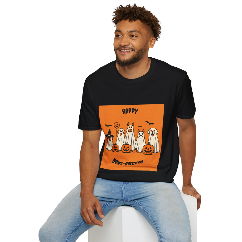 Funny Dog Ghost Squad Unisex T-Shirt - Happy Halloween Design