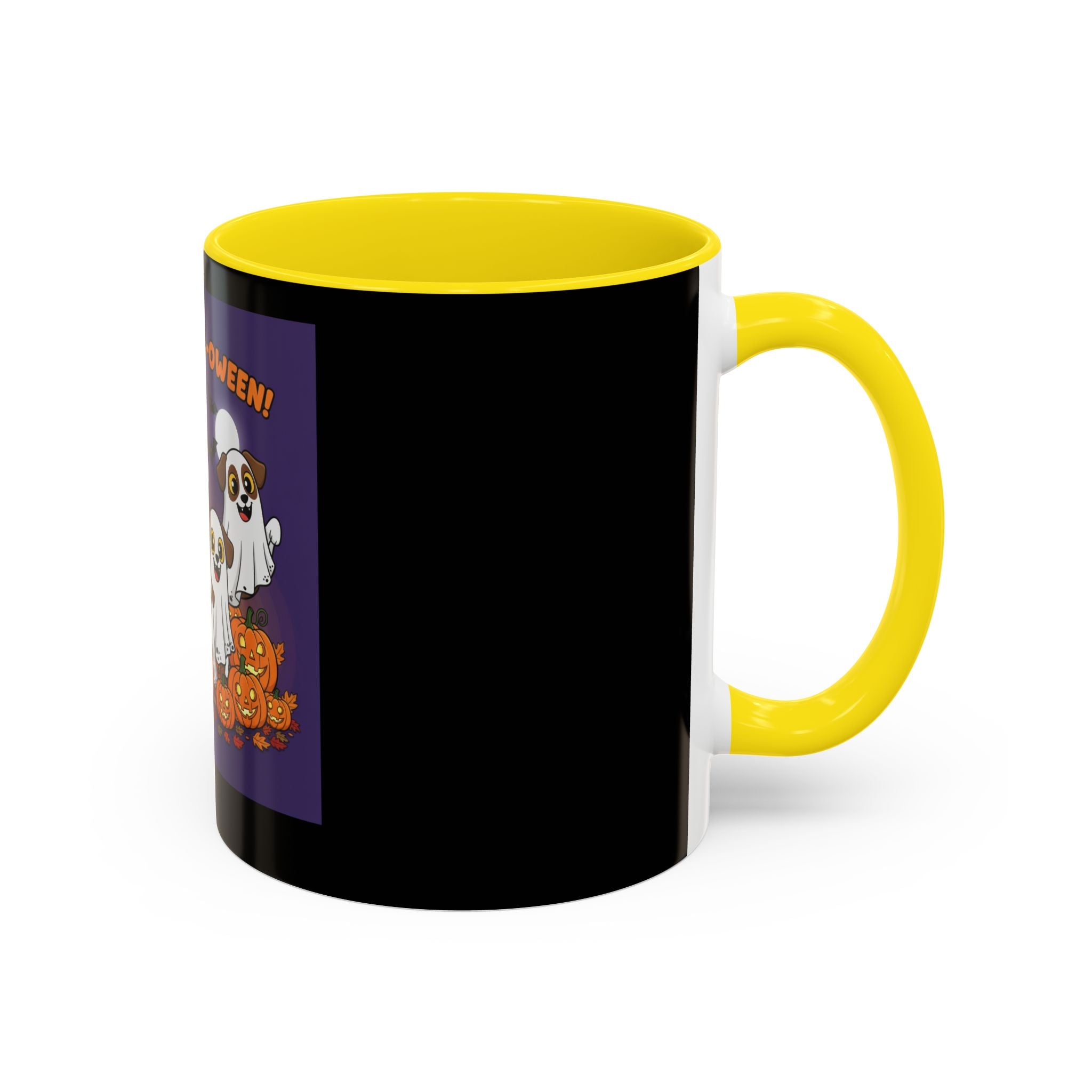 Halloween Coffee Mug with Cute Ghosts, Fun Mug for Halloween Decor, Gift for Dog Lovers, Spooky Season Essential, Pet-Themed Mug