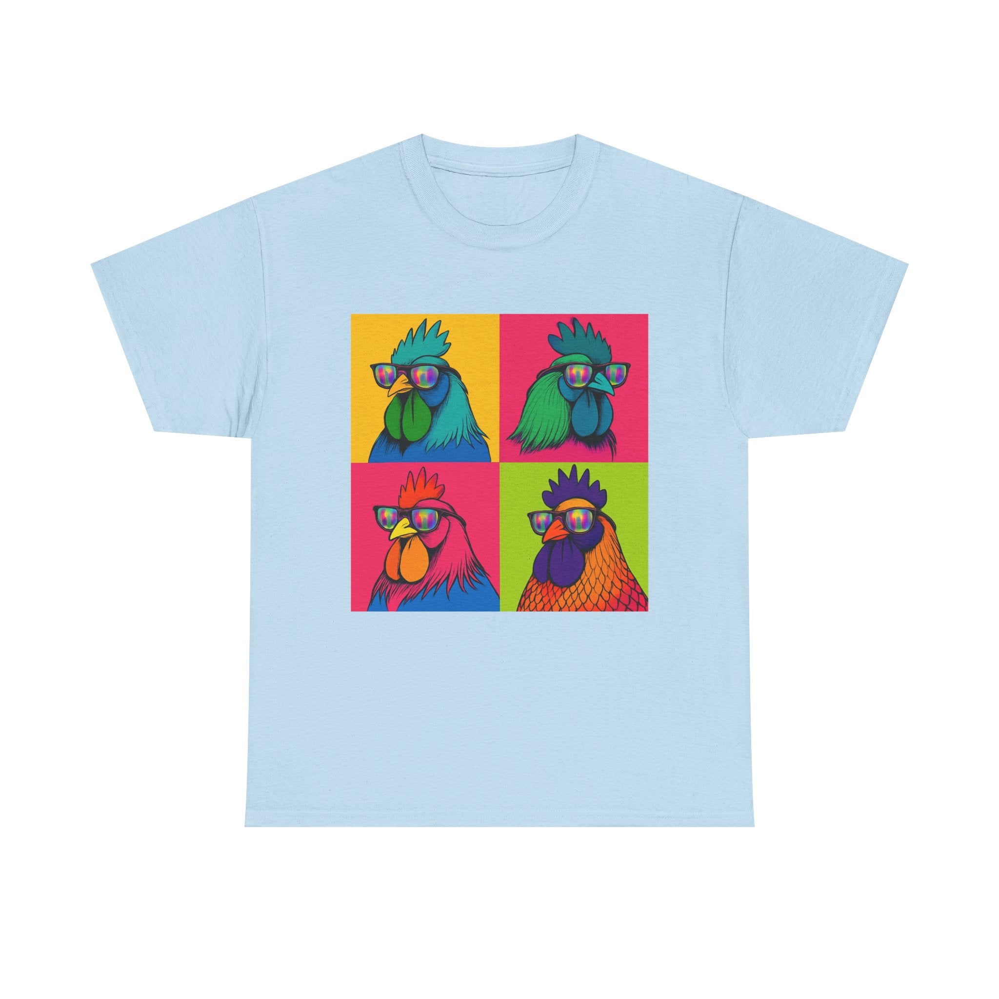 Hipster Chicken with Sunglasses, Funny Meme Art, Trendy Animal Tee, Perfect Gift for Pet Lovers, Unique Streetwear