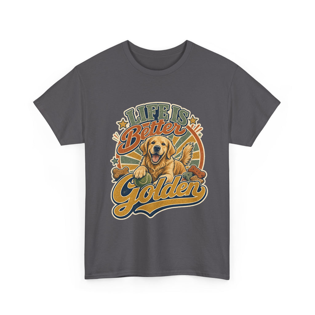 Golden Retriever Design T-shirt - Playful Joy