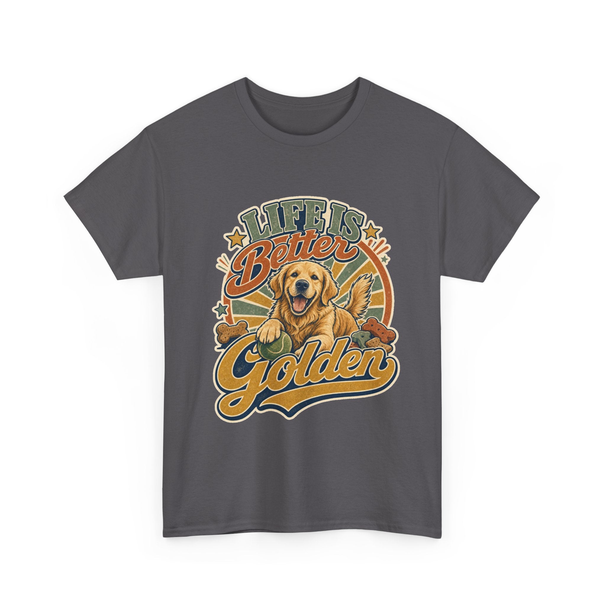 Golden Retriever Design T-shirt - Playful Joy