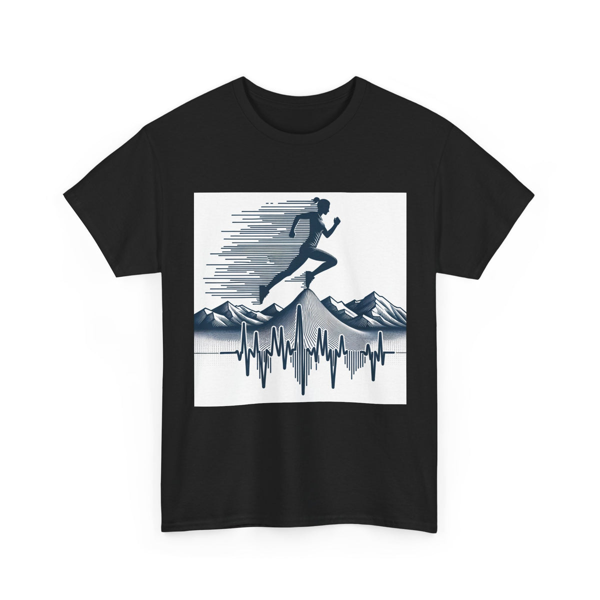Trail Running Heartbeat T-Shirt – unisex t-shirt by PrintMyDream