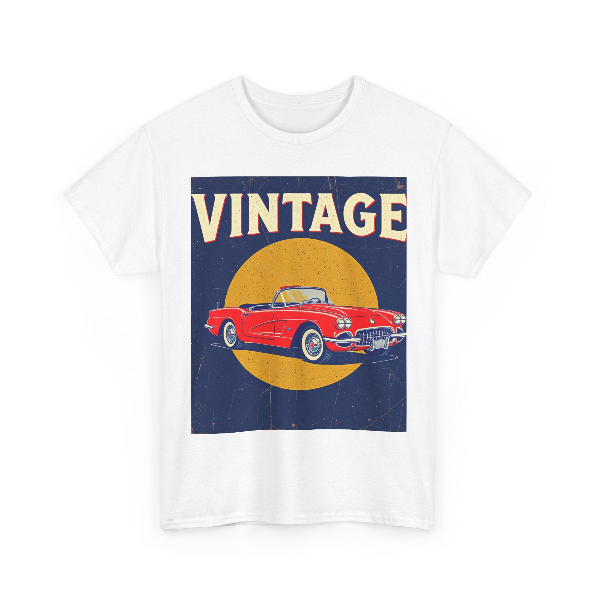 Vintage Car Graphic Tee, Retro Car Oldtimer Muscle Car Style