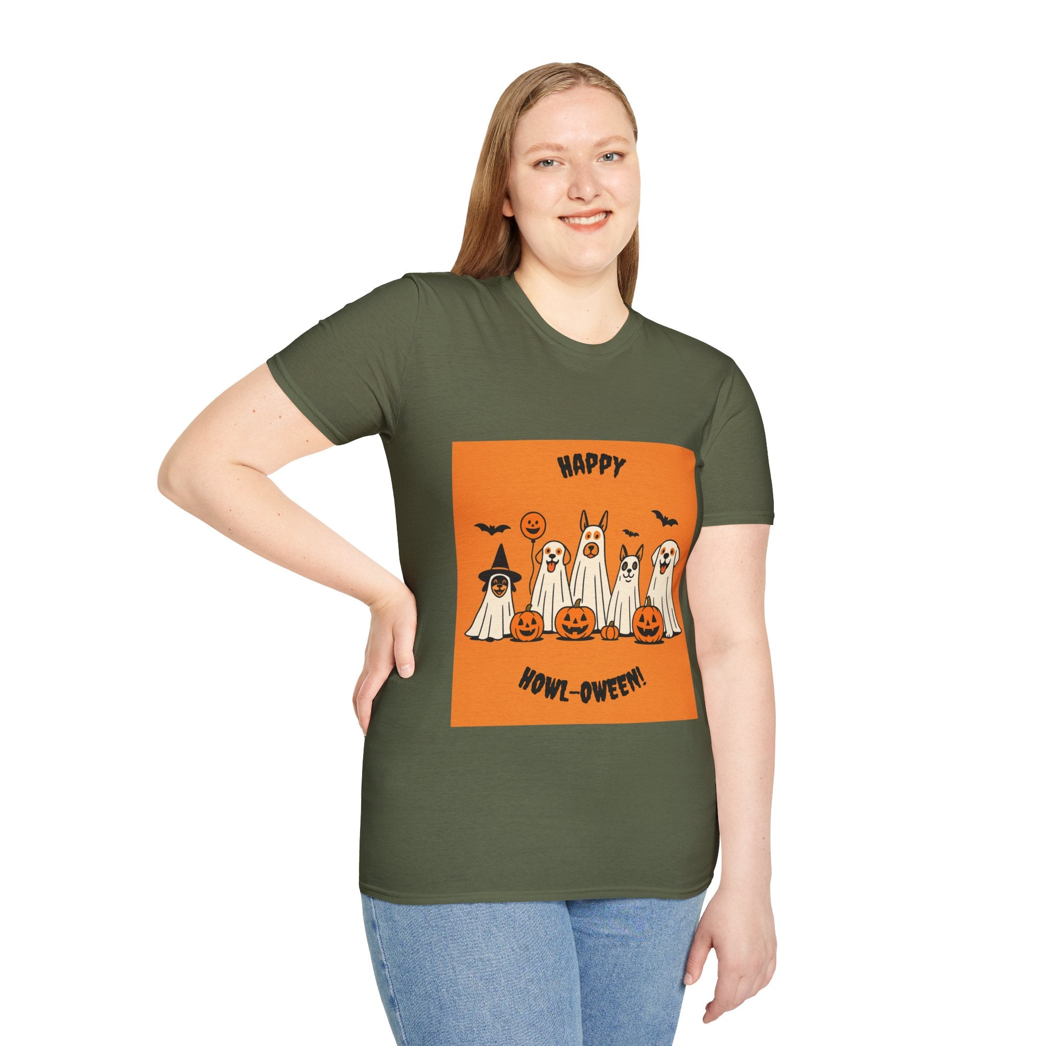 Funny Dog Ghost Squad Unisex T-Shirt - Happy Halloween Design