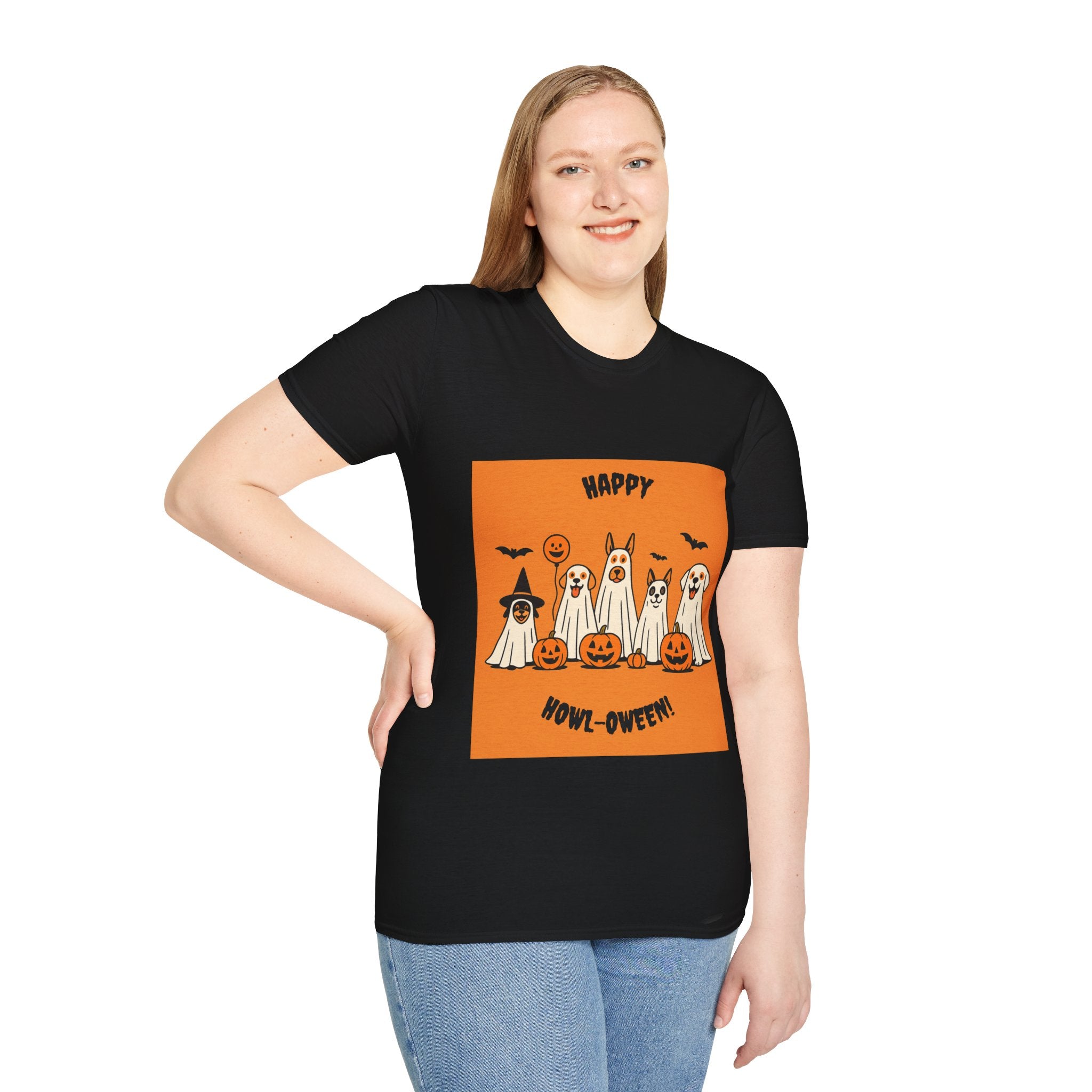 Funny Dog Ghost Squad Unisex T-Shirt - Happy Halloween Design