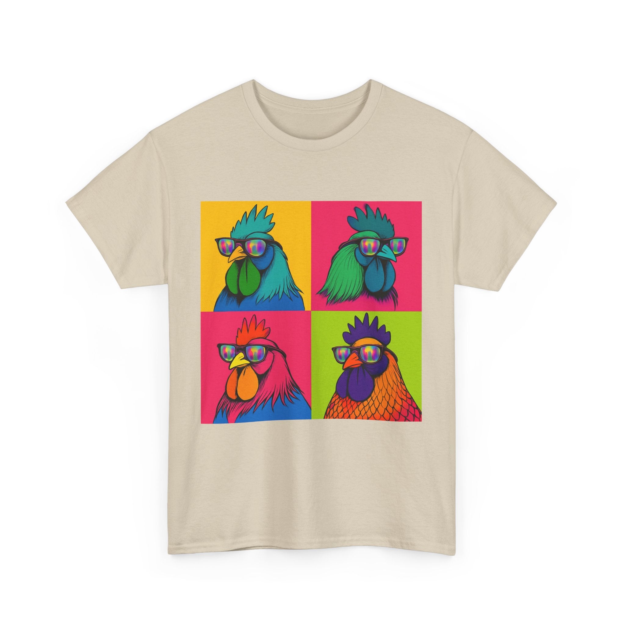 Hipster Chicken with Sunglasses, Funny Meme Art, Trendy Animal Tee, Perfect Gift for Pet Lovers, Unique Streetwear