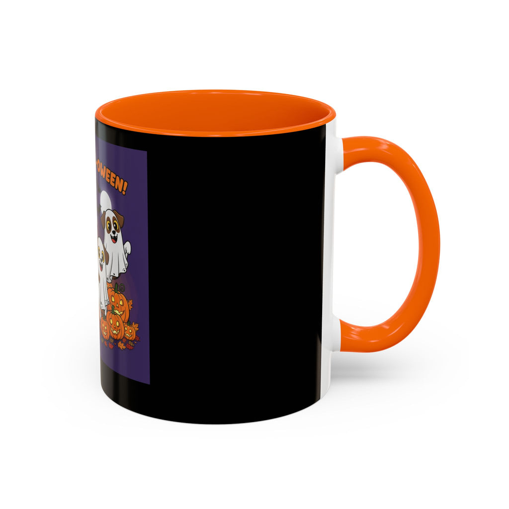 Halloween Coffee Mug with Cute Ghosts, Fun Mug for Halloween Decor, Gift for Dog Lovers, Spooky Season Essential, Pet-Themed Mug