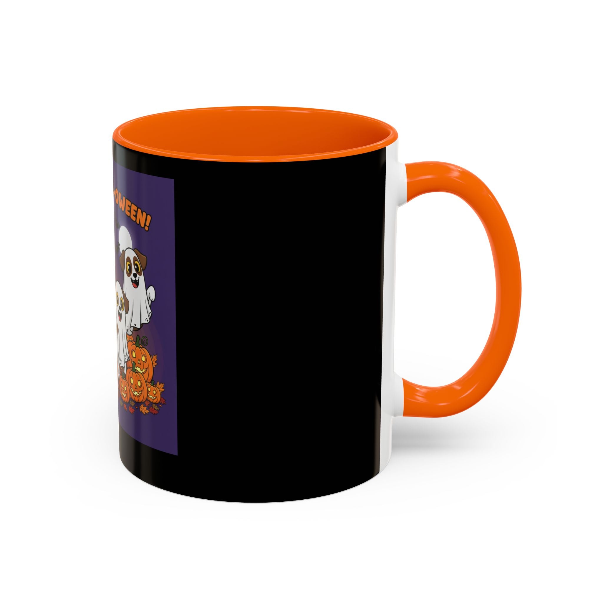 Halloween Coffee Mug with Cute Ghosts, Fun Mug for Halloween Decor, Gift for Dog Lovers, Spooky Season Essential, Pet-Themed Mug