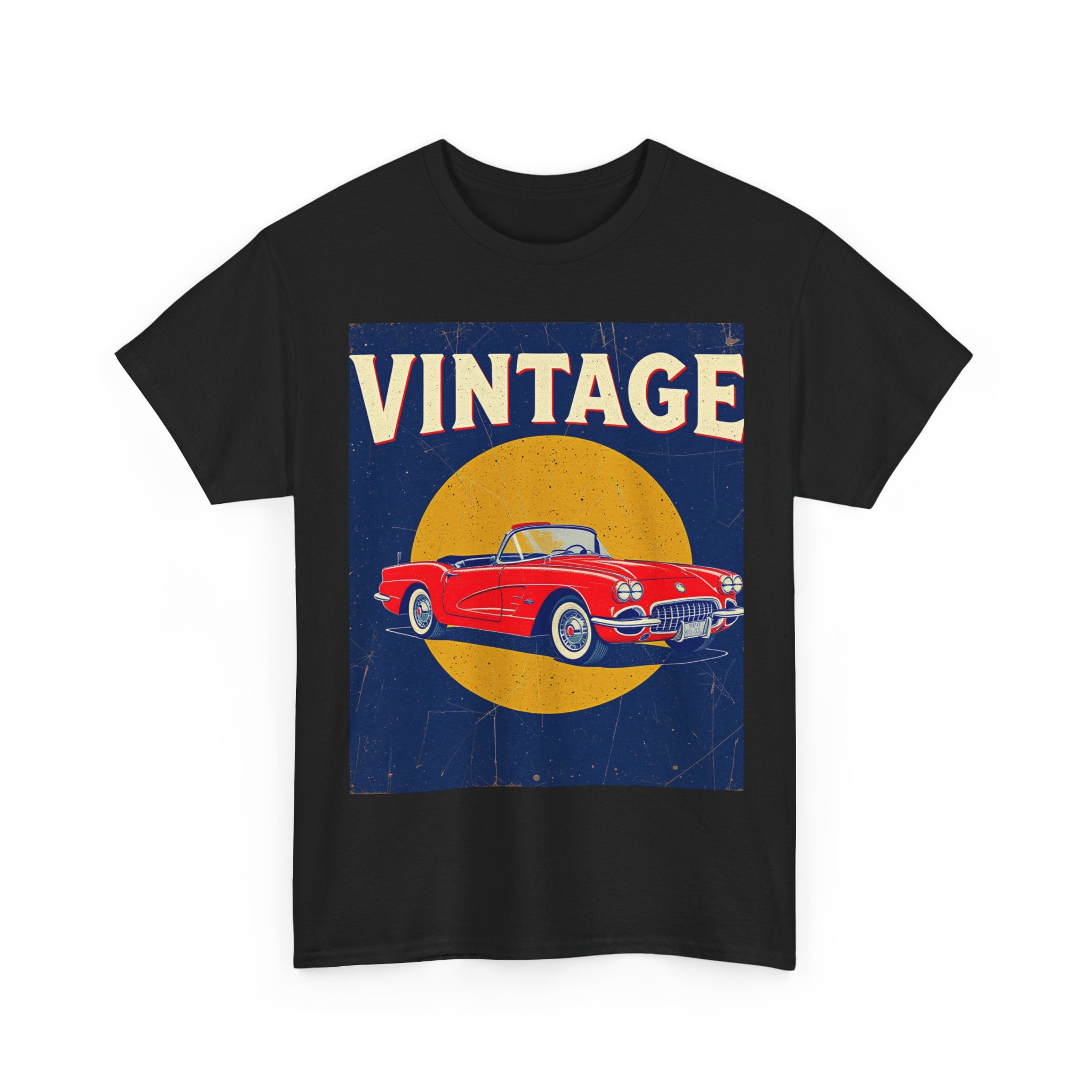 Vintage Car Graphic Tee, Retro Car Oldtimer Muscle Car Style