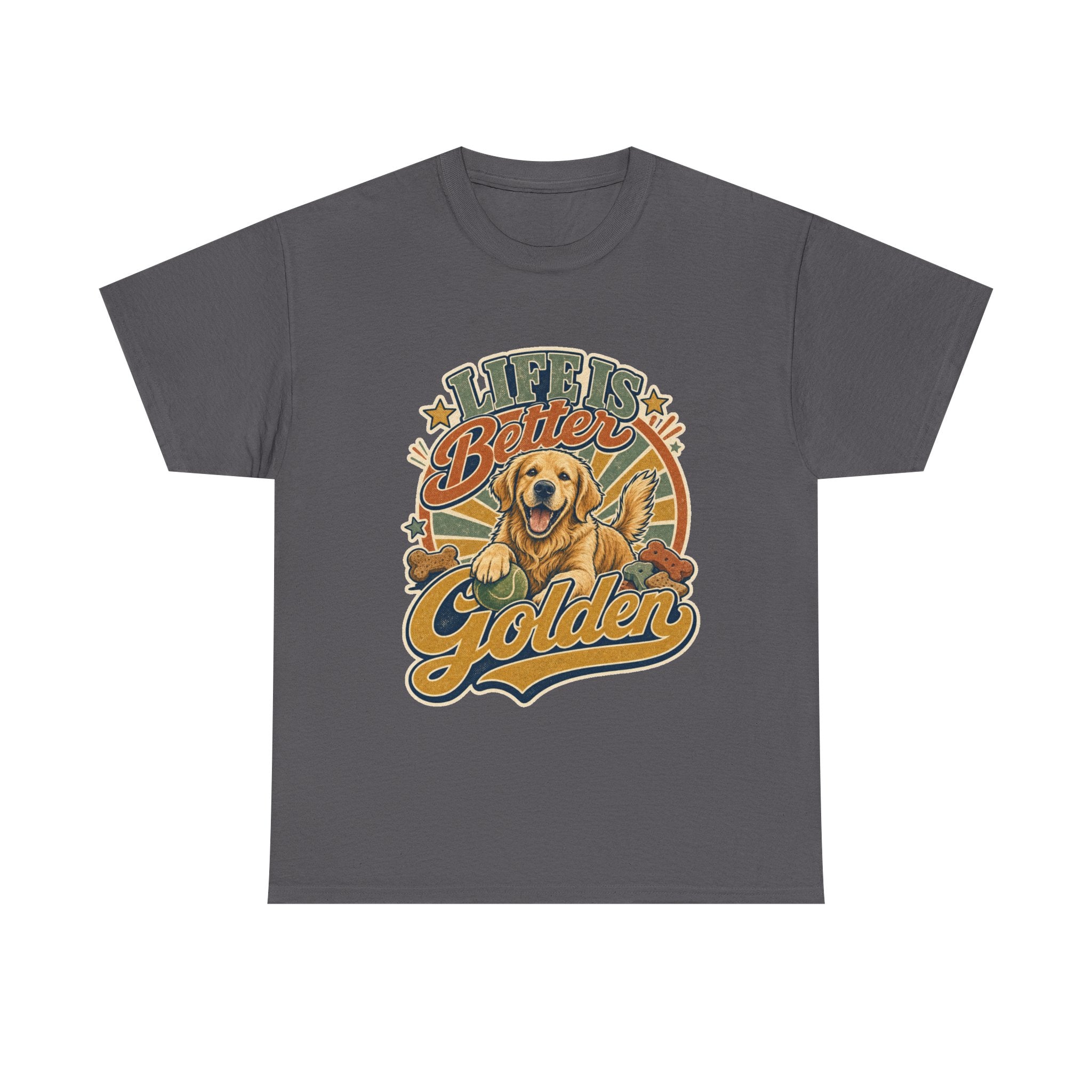 Golden Retriever Design T-shirt - Playful Joy