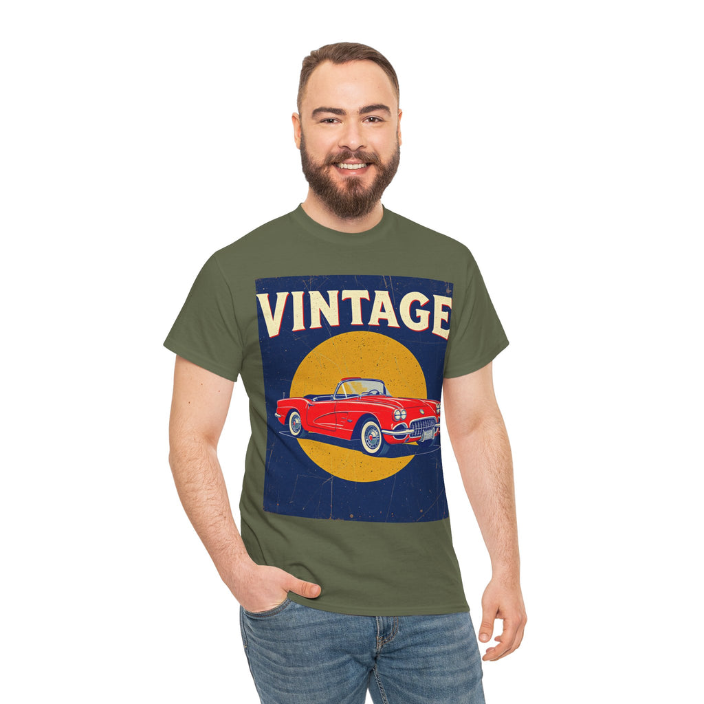 Vintage Car Graphic Tee, Retro Car Oldtimer Muscle Car Style