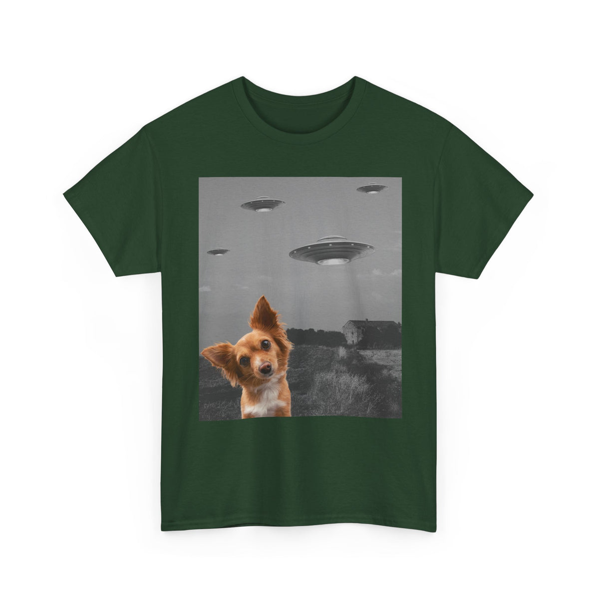 Dog Alien Invasion T-Shirt – unisex t-shirt by PrintMyDream