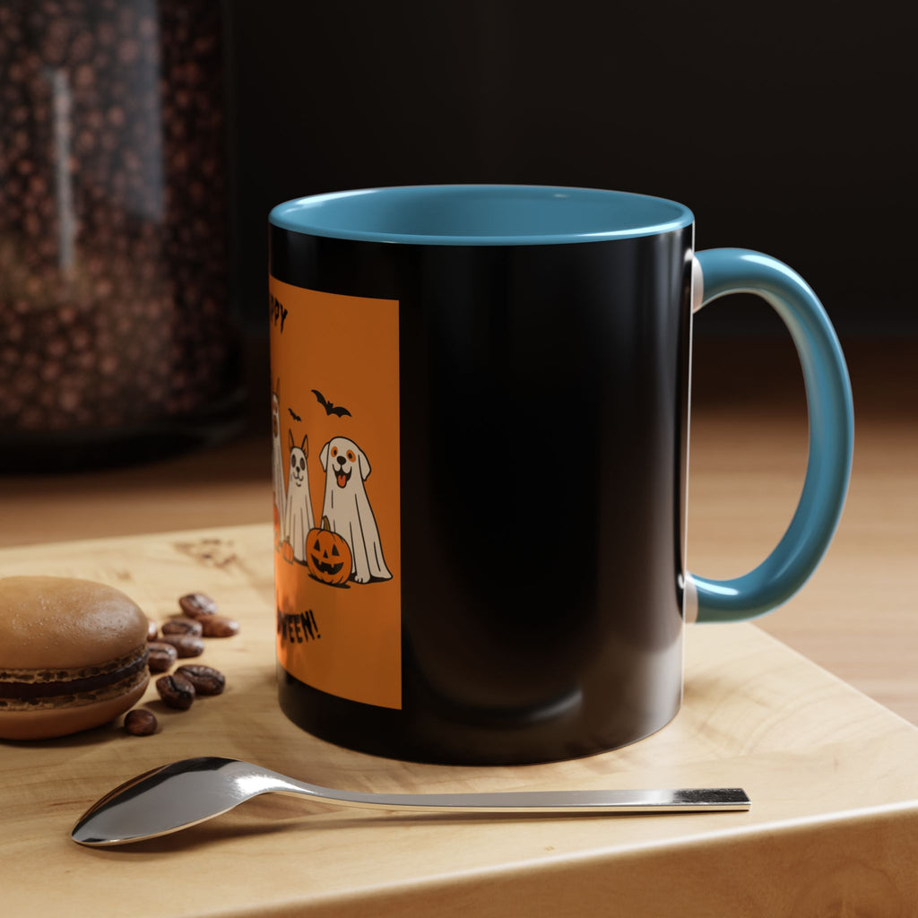 Halloween Ghosts Coffee Mug, Spooky Mug, Autumn Drinkware, Trick or Treat Gift, Holiday Coffee Cup
