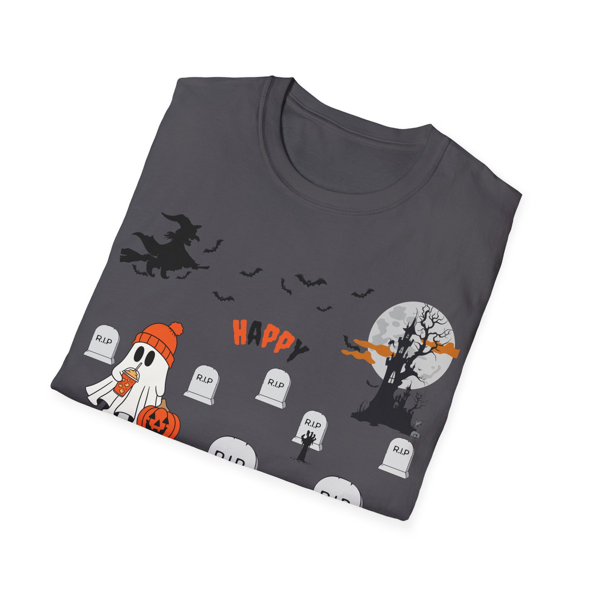 Halloween Witch Castle Cemetery Unisex T-Shirt