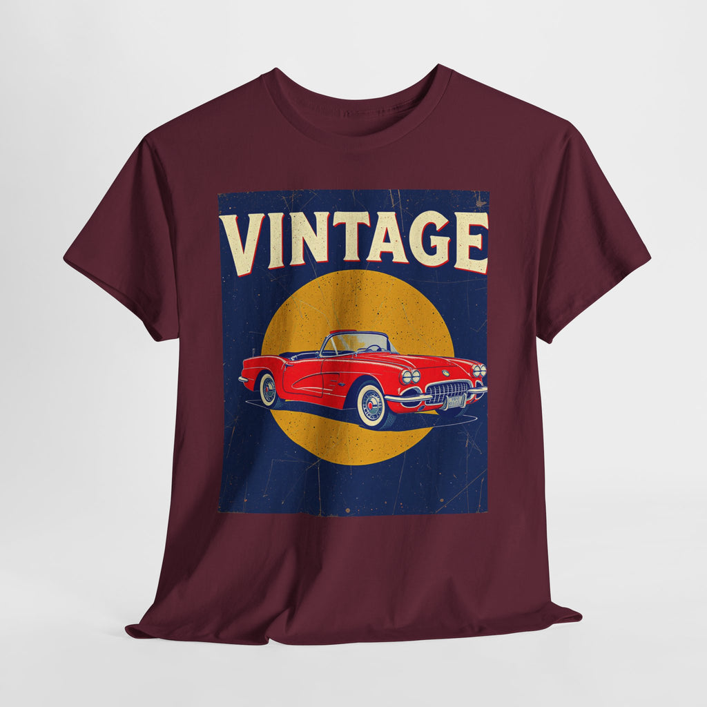 Vintage Car Graphic Tee, Retro Car Oldtimer Muscle Car Style