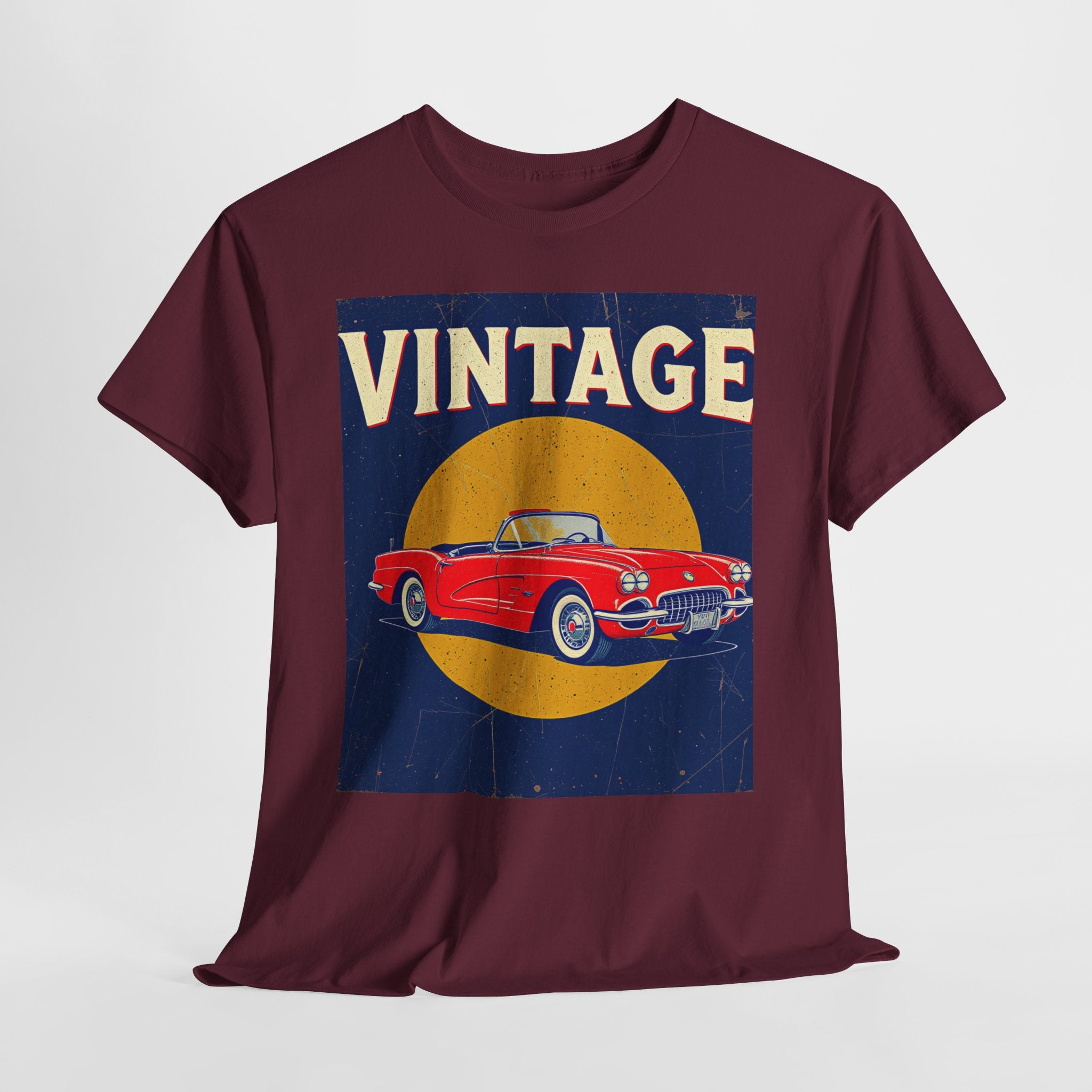 Vintage Car Graphic Tee, Retro Car Oldtimer Muscle Car Style